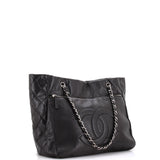 Timeless Front Zip Pocket Tote Soft Caviar Medium