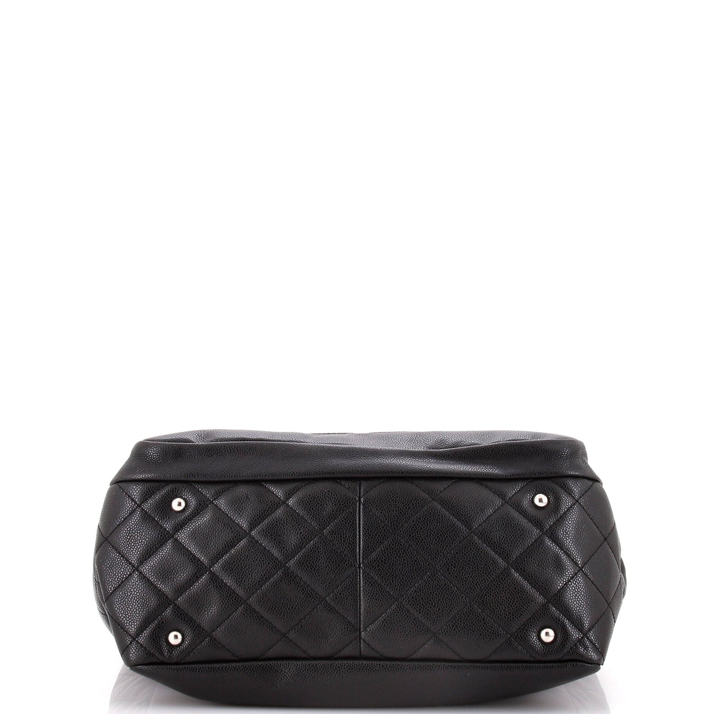 Timeless Front Zip Pocket Tote Soft Caviar Medium