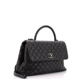 Coco Top Handle Bag Quilted Caviar Medium
