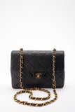 Chanel   Black Small Square Classic Flap with 24k gold plated hardware