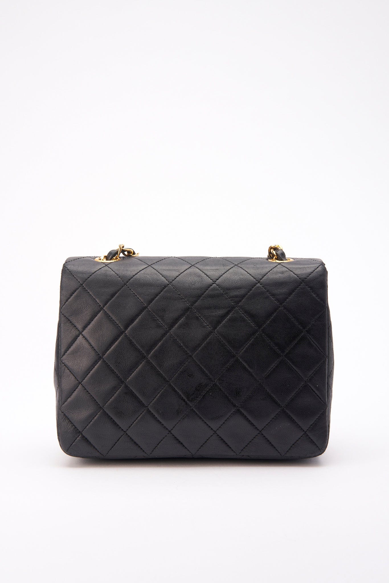 Chanel   Black Small Square Classic Flap with 24k gold plated hardware
