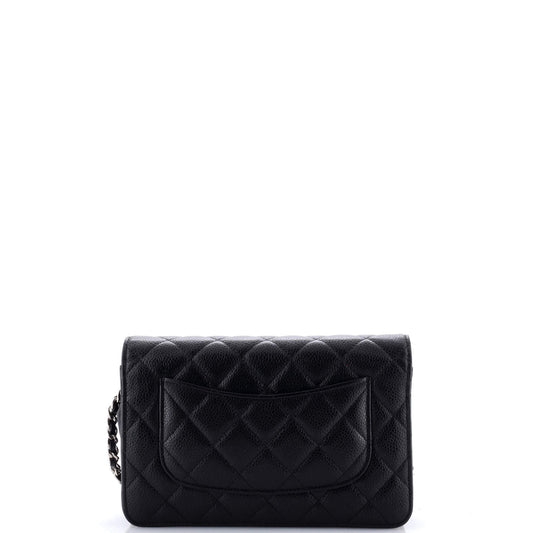 Wallet on Chain Quilted Caviar