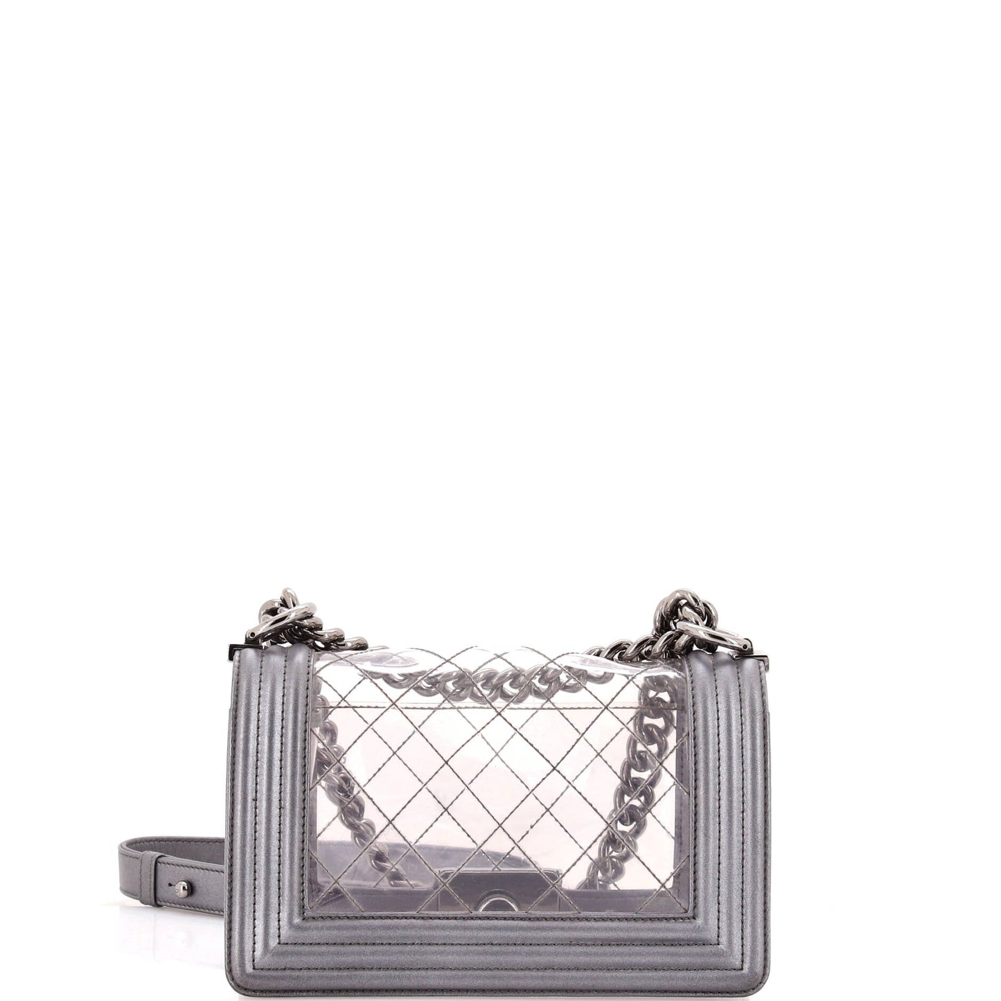 Boy Flap Bag Quilted PVC and Calfskin Small