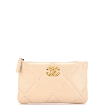 19 O Case Pouch Quilted Goatskin Small