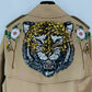 GUCCI Tiger Beige Size US 0 Coat