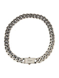 Saint Laurent Brass/Silver Metal Curb Chain Necklace