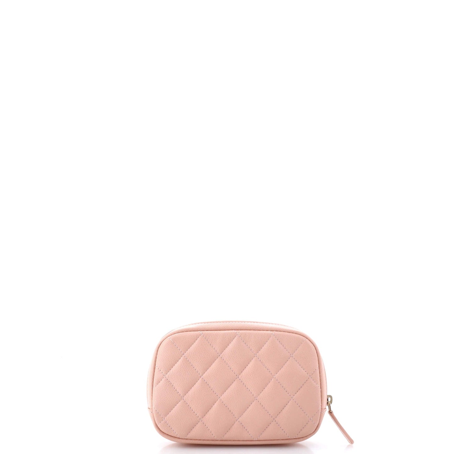 Curvy Cosmetic Pouch Quilted Caviar Small