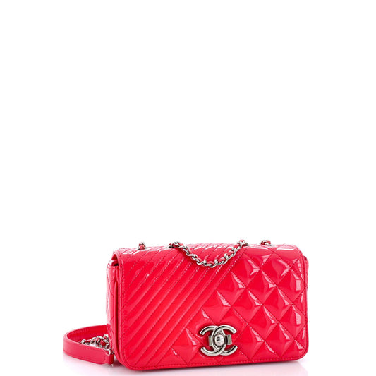 Coco Boy Flap Bag Quilted Patent Small