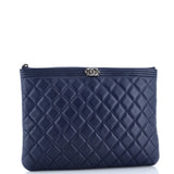 Boy O Case Clutch Quilted Lambskin Medium