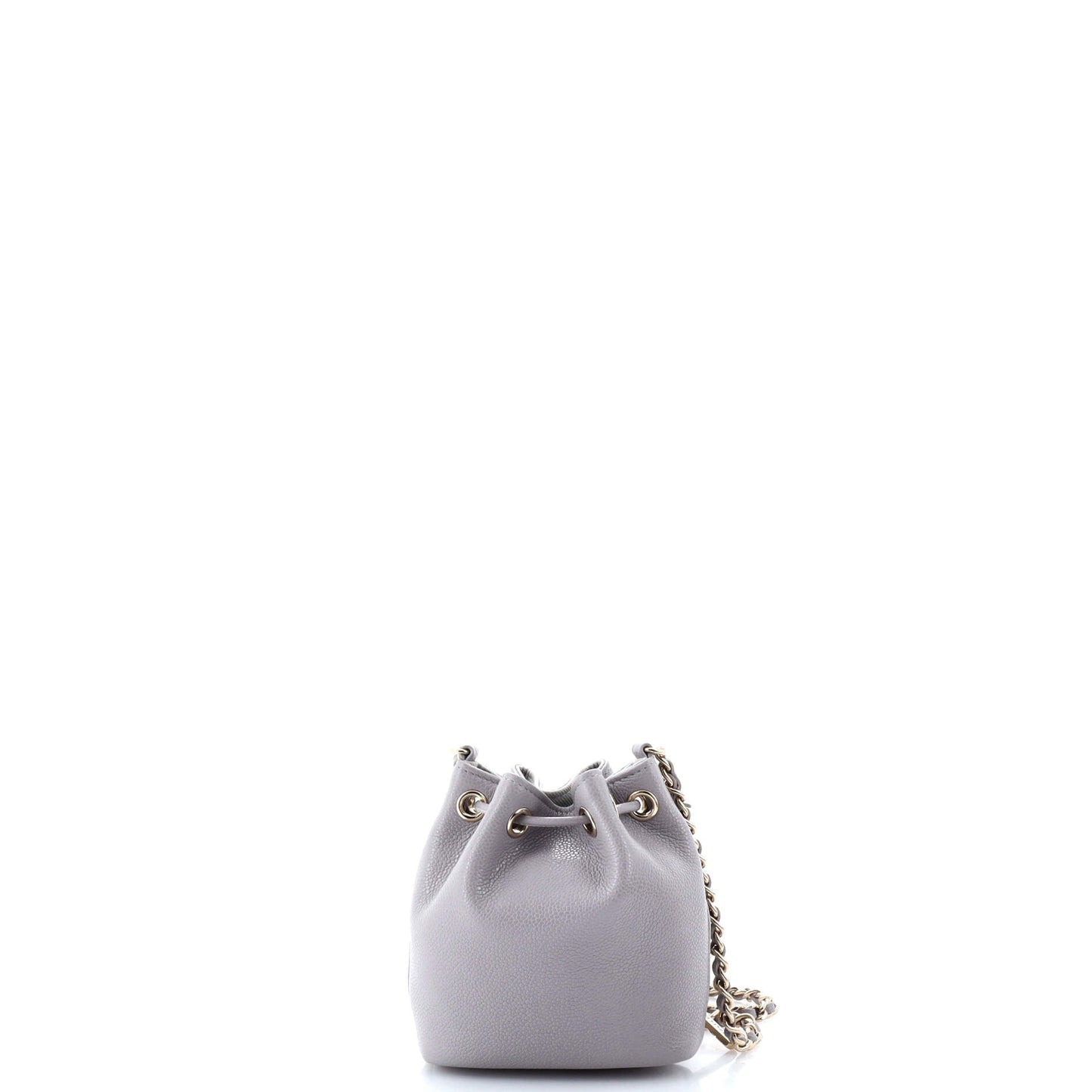 Business Affinity Drawstring Bucket Bag Quilted Caviar Mini