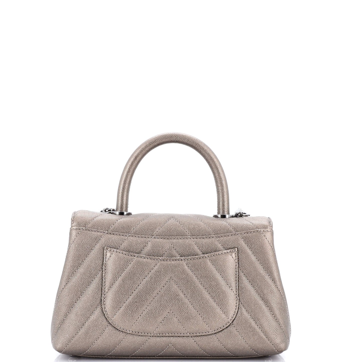 Coco Top Handle Bag Chevron Caviar Mini