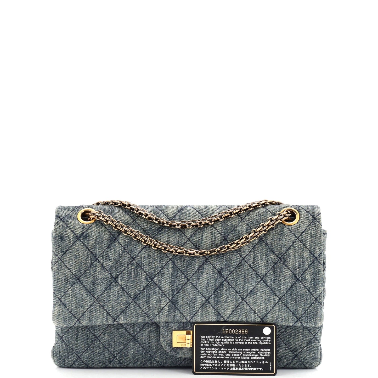 Reissue 2.55 Flap Bag Quilted Denim 227
