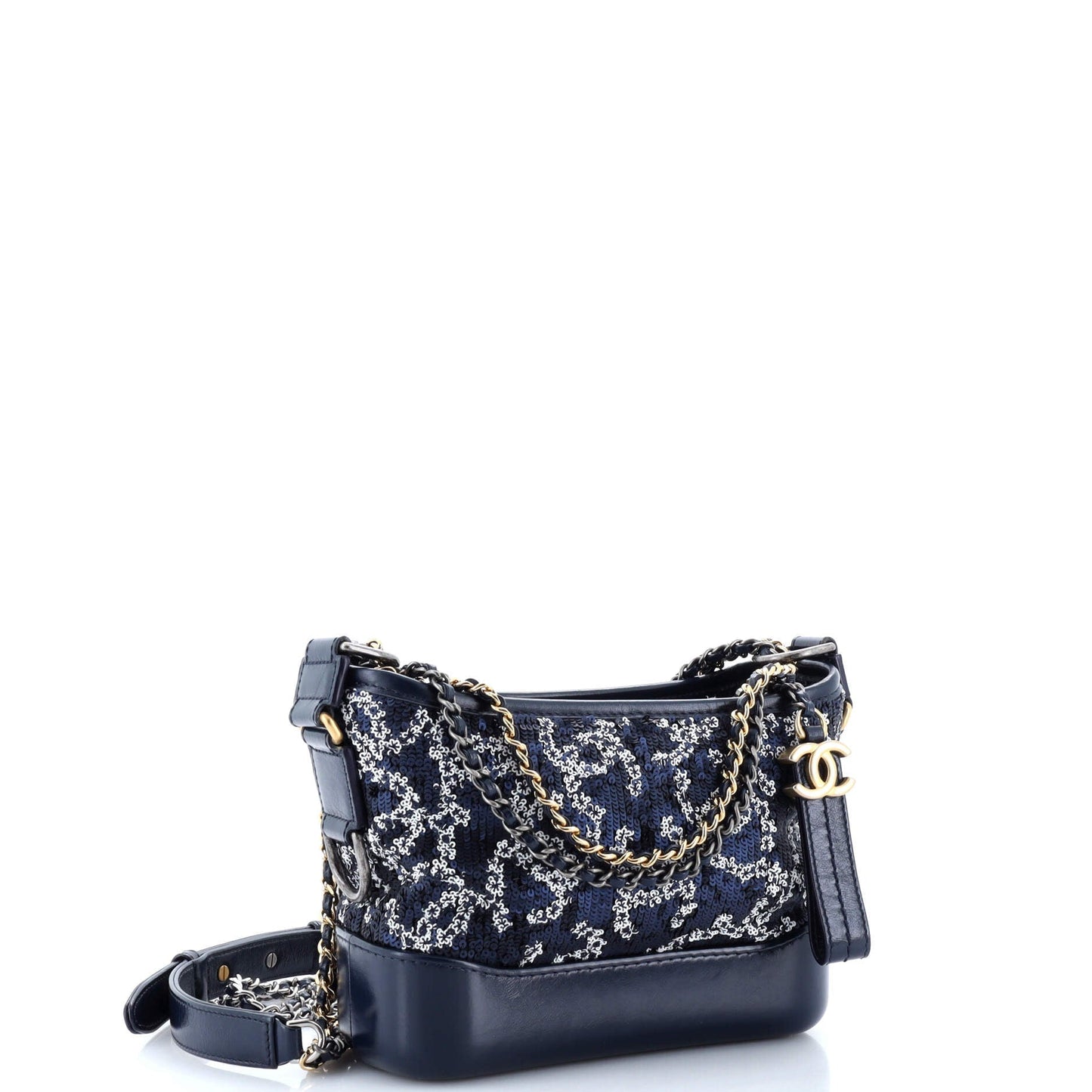 Gabrielle Hobo Logo Motif Sequins Small