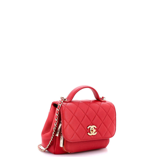 Business Affinity Flap Bag Quilted Caviar Mini