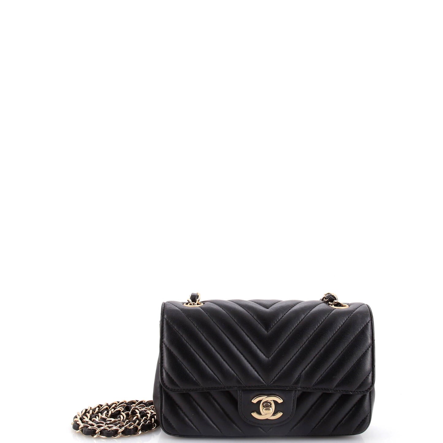Classic Single Flap Bag Chevron Lambskin Mini
