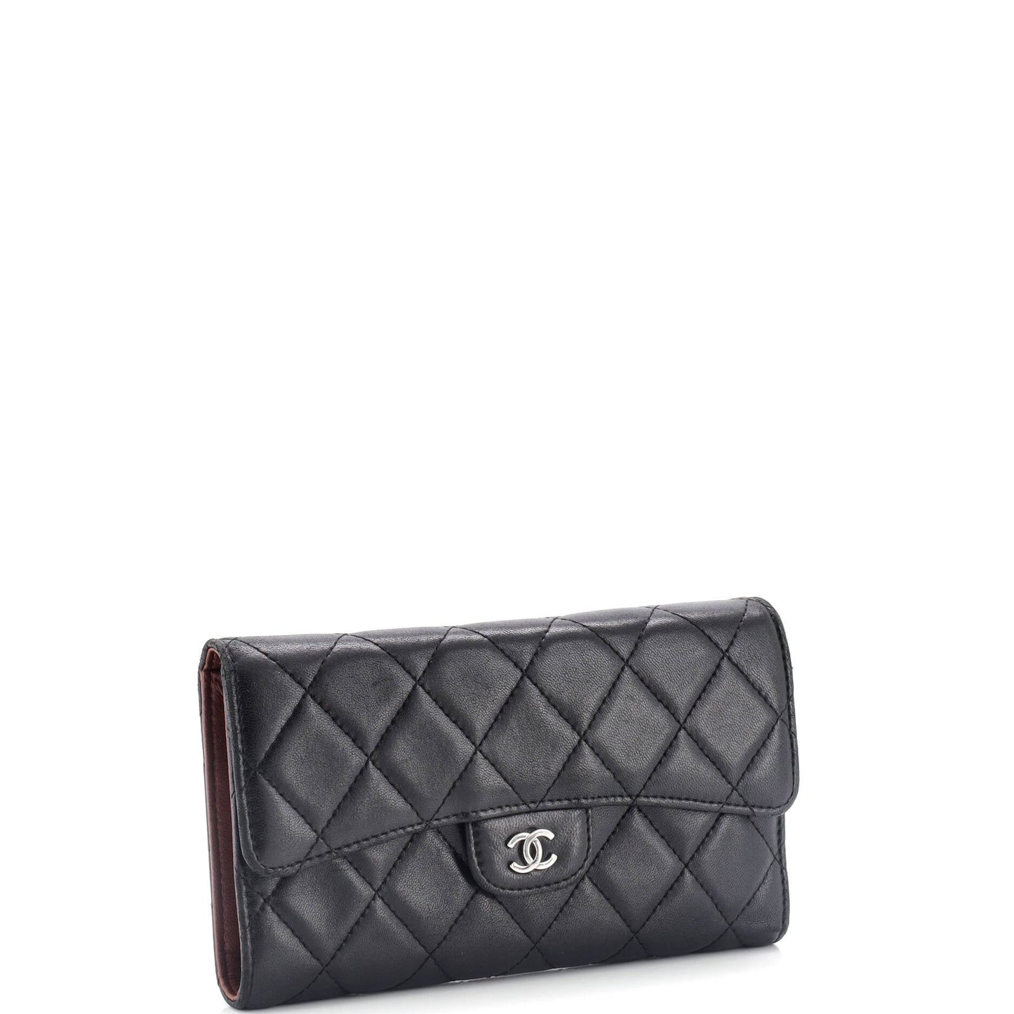 L-Flap Wallet Quilted Lambskin Long
