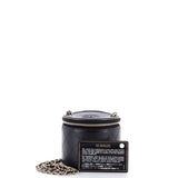 CC Round Vanity Case with Chain Quilted Lambskin Mini