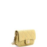 Classic Flap Clutch with Chain Quilted Caviar Small
