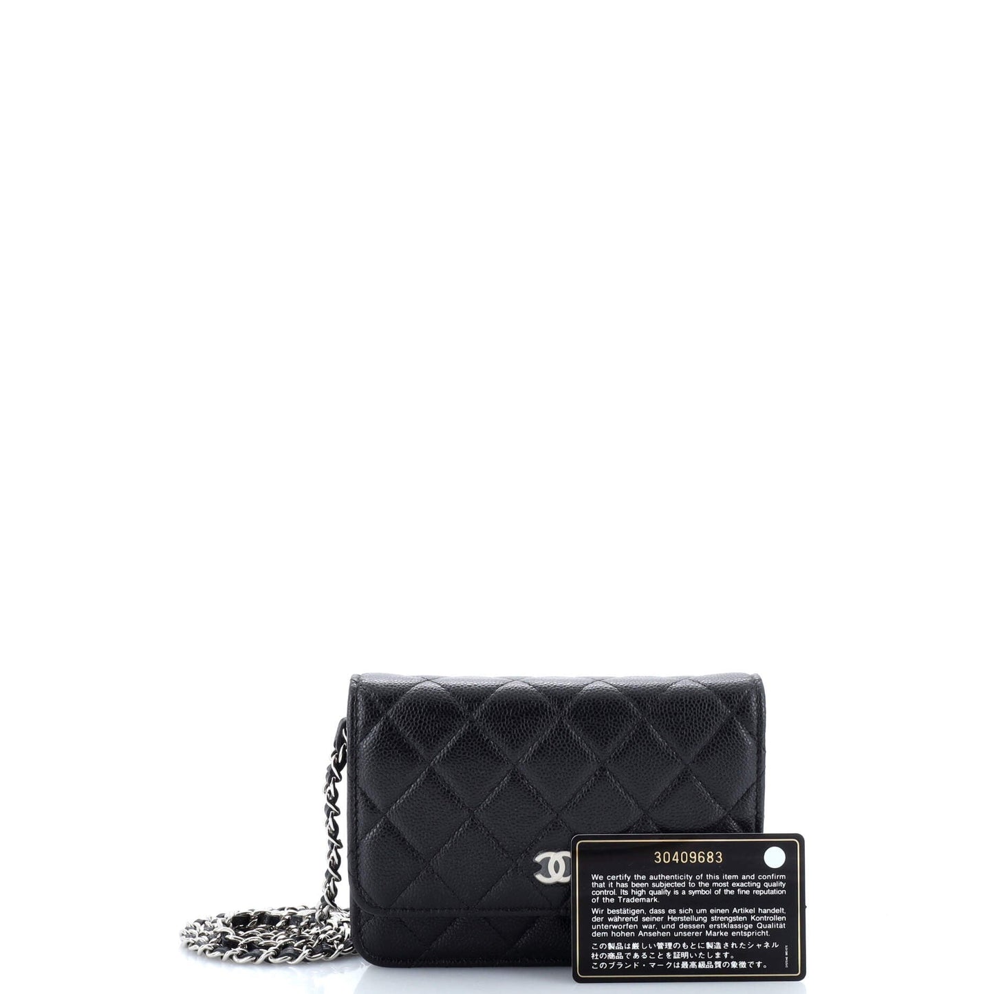 Wallet on Chain Quilted Caviar Mini