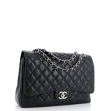 Classic Double Flap Bag Quilted Caviar Maxi