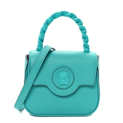 Versace Calfskin Mini La Medusa Bag Turquoise