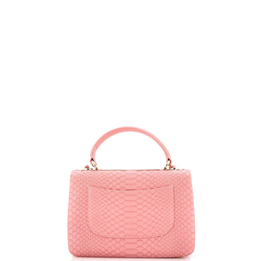 Trendy CC Top Handle Bag Python Small