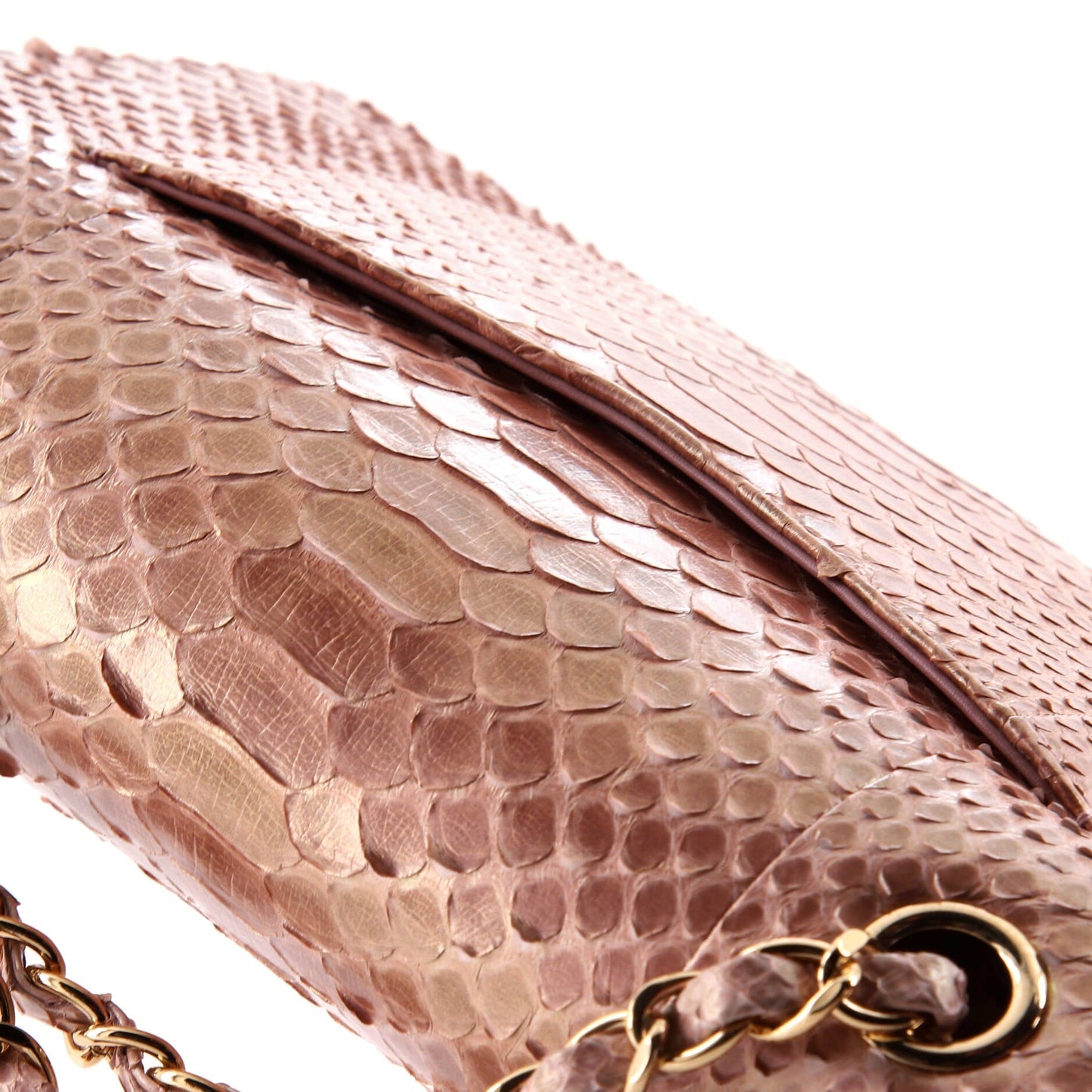 Classic Double Flap Bag Iridescent Python Medium