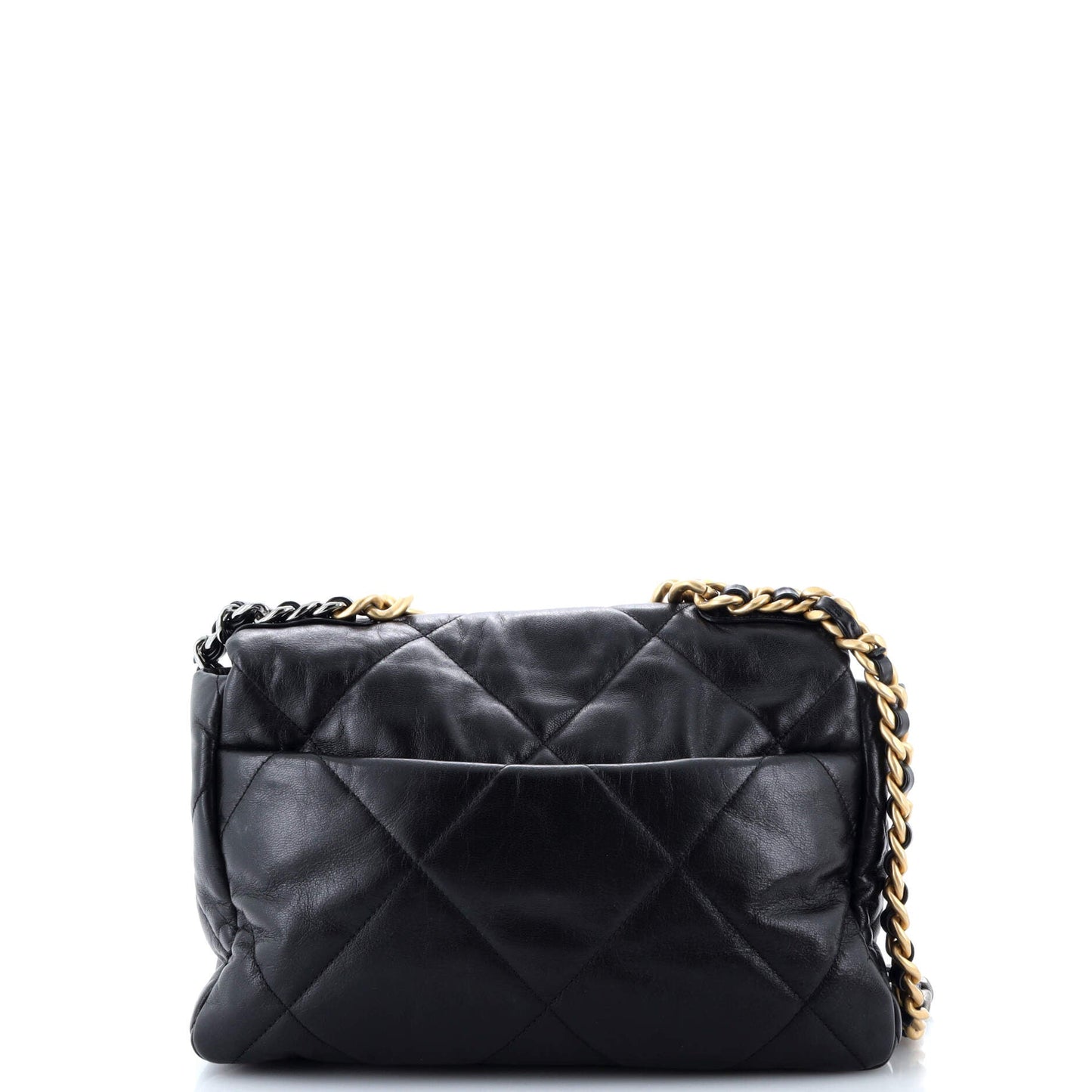 19 Flap Bag Quilted Leather Large