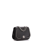 Braided Chic Flap Bag Calfskin Small