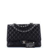 Classic Single Flap Bag Quilted Caviar Maxi