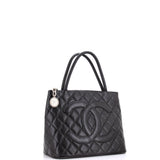 Medallion Tote Quilted Caviar