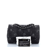 Classic Double Flap Bag Printed Denim Medium