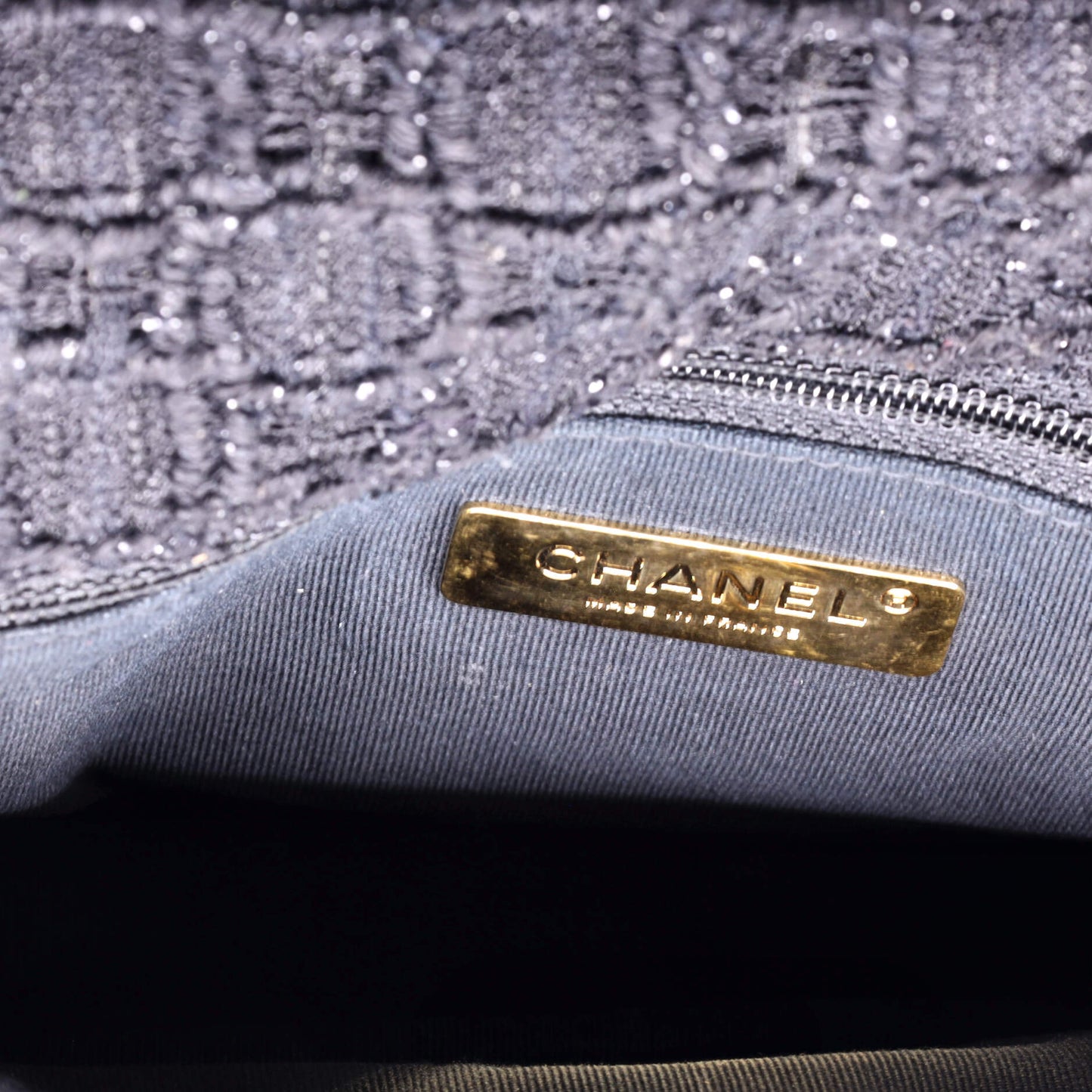 19 Flap Bag Quilted Tweed Medium