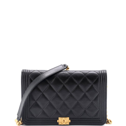 Boy Wallet on Chain Quilted Lambskin