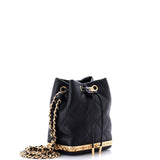 Lock Frame Bucket Bag with Chain Quilted Lambskin Small