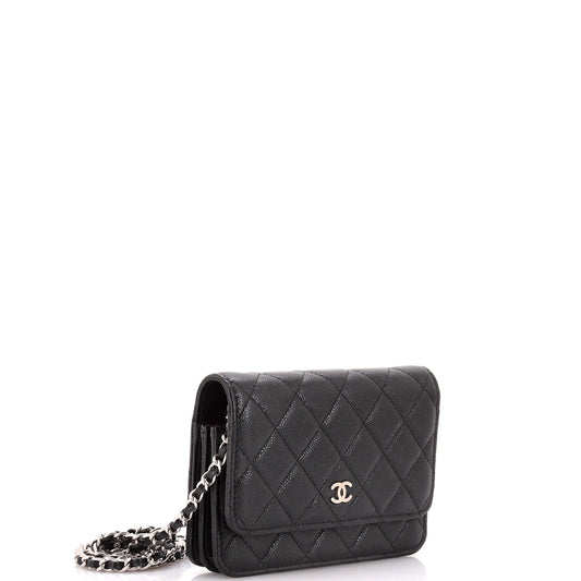 Wallet on Chain Quilted Caviar Mini