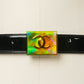 Ceinture en cuir noir Chanel
