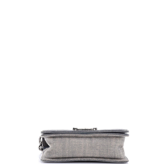 Boy Flap Bag Chevron Denim Small