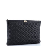 Boy O Case Clutch Quilted Caviar Large