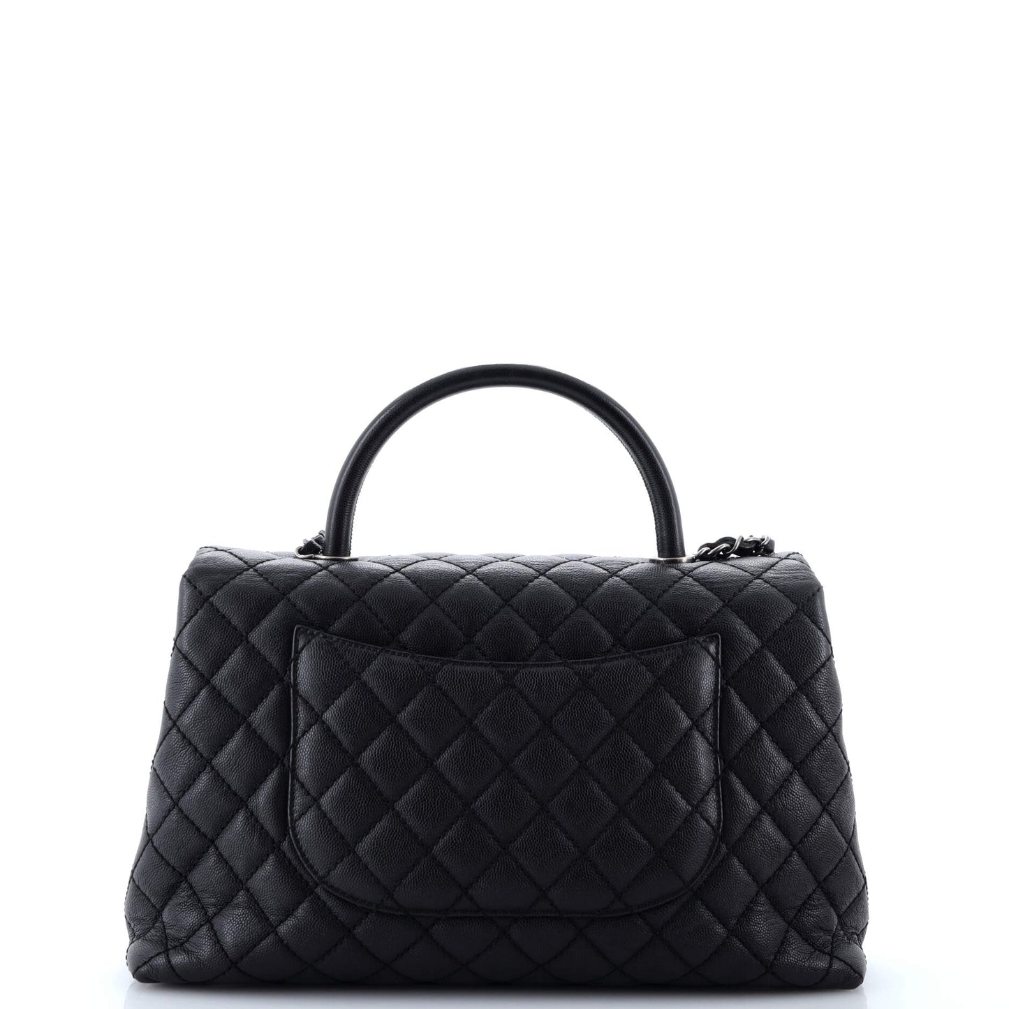 Coco Top Handle Bag Quilted Caviar Medium