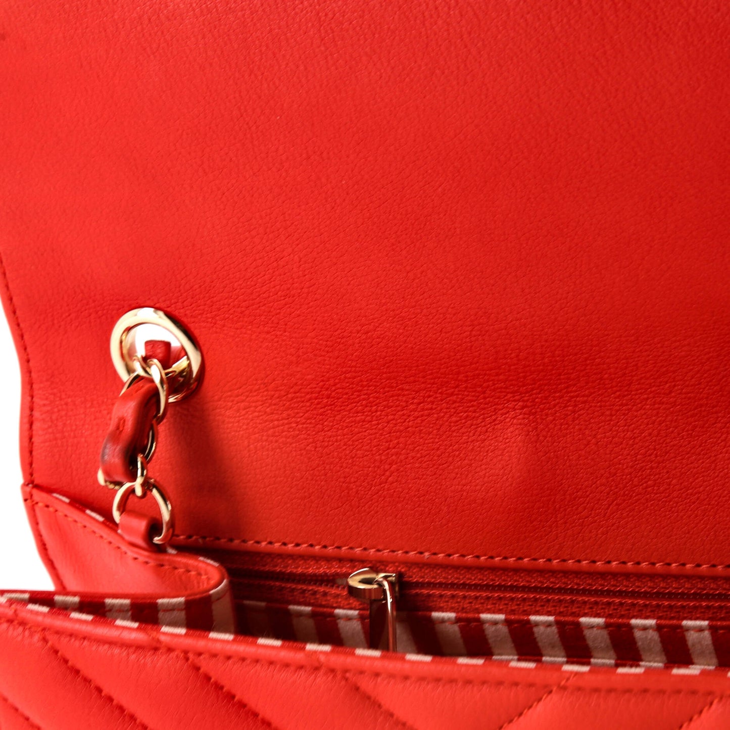 Envelope Flap Bag Chevron Calfskin Small