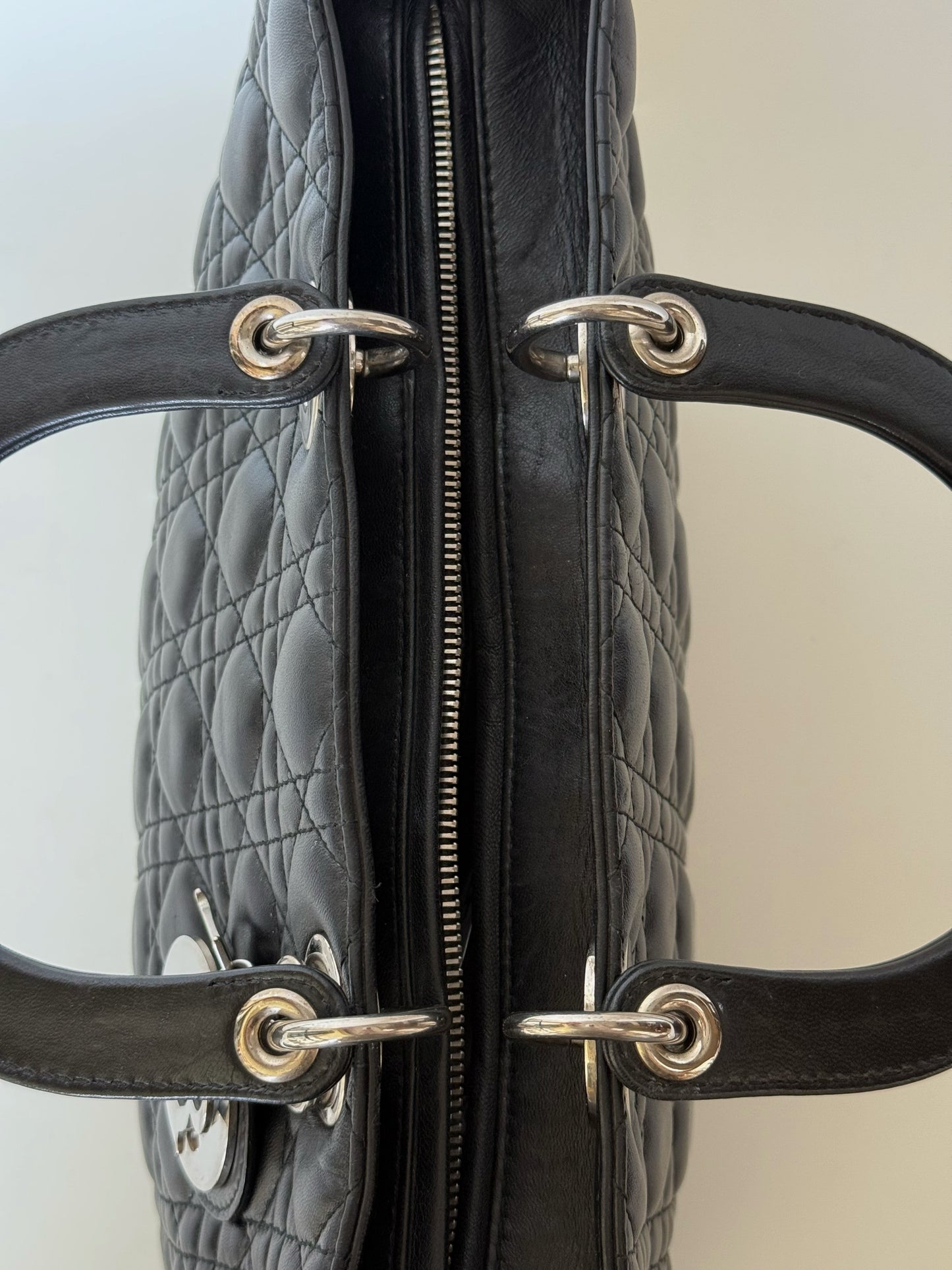 Christian Dior Lambskin Cannage Lady Dior Large