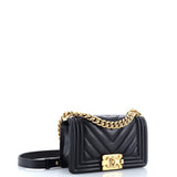 Boy Flap Bag Chevron Lambskin Small
