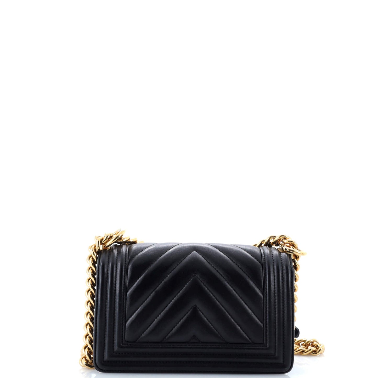 Boy Flap Bag Chevron Lambskin Small