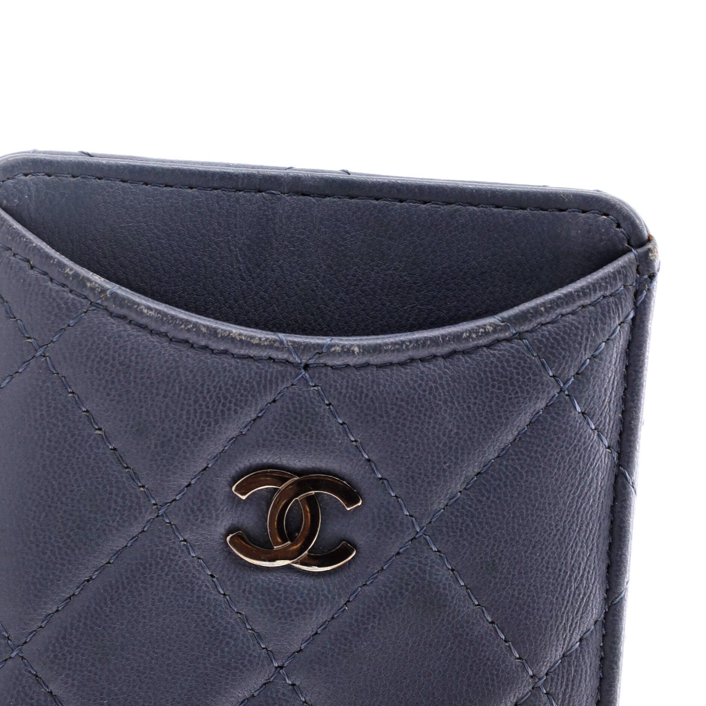 Pass Card Holder Quilted Lambskin