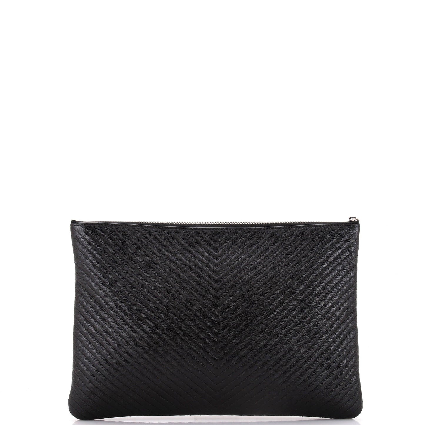 O Case Clutch Chevron Caviar Large
