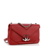 Macro Flap Bag Chevron Caviar Large