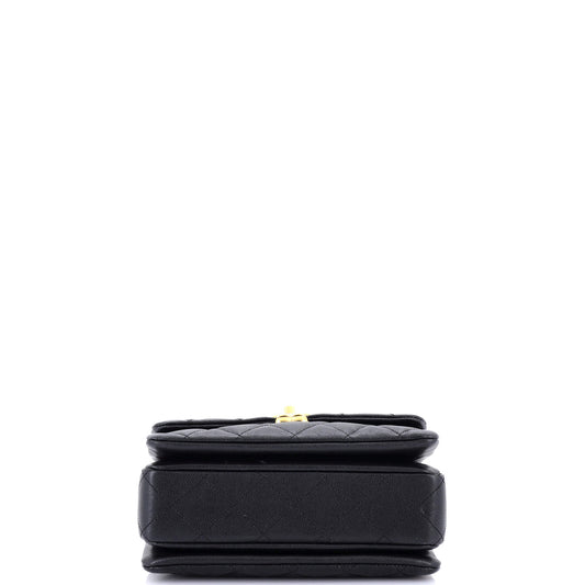Coco First Flap Bag Quilted Caviar Mini