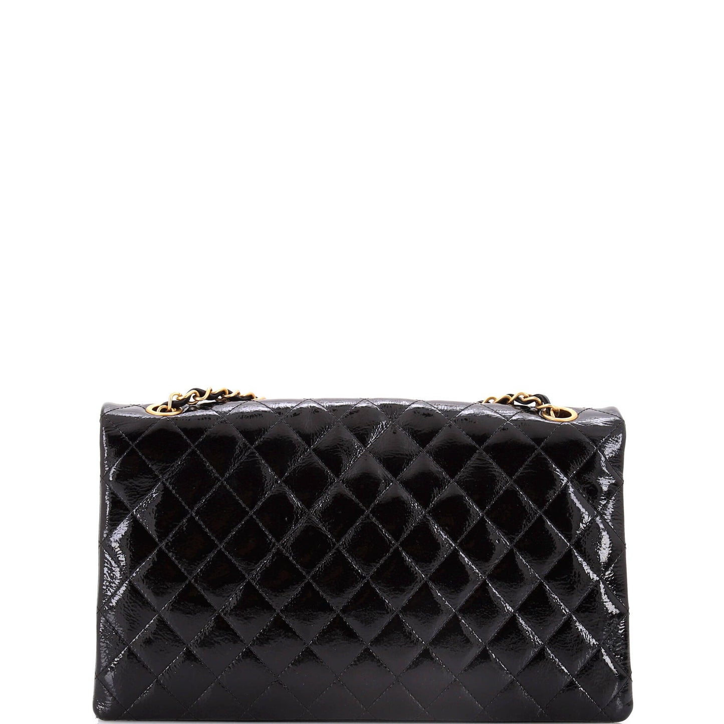 Envelope Lock 3 Bag Quilted Patent Goatskin Medium