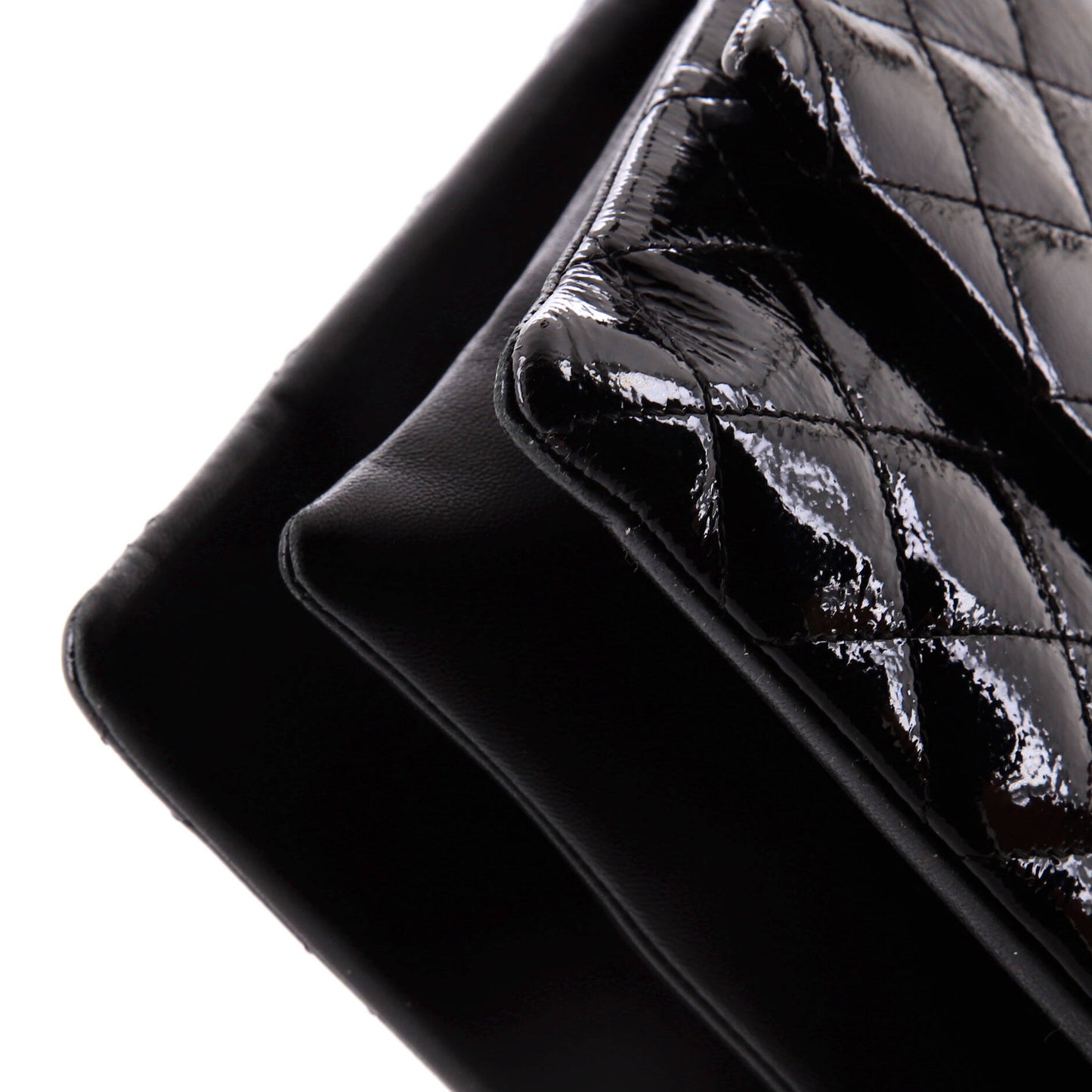 Envelope Lock 3 Bag Quilted Patent Goatskin Medium